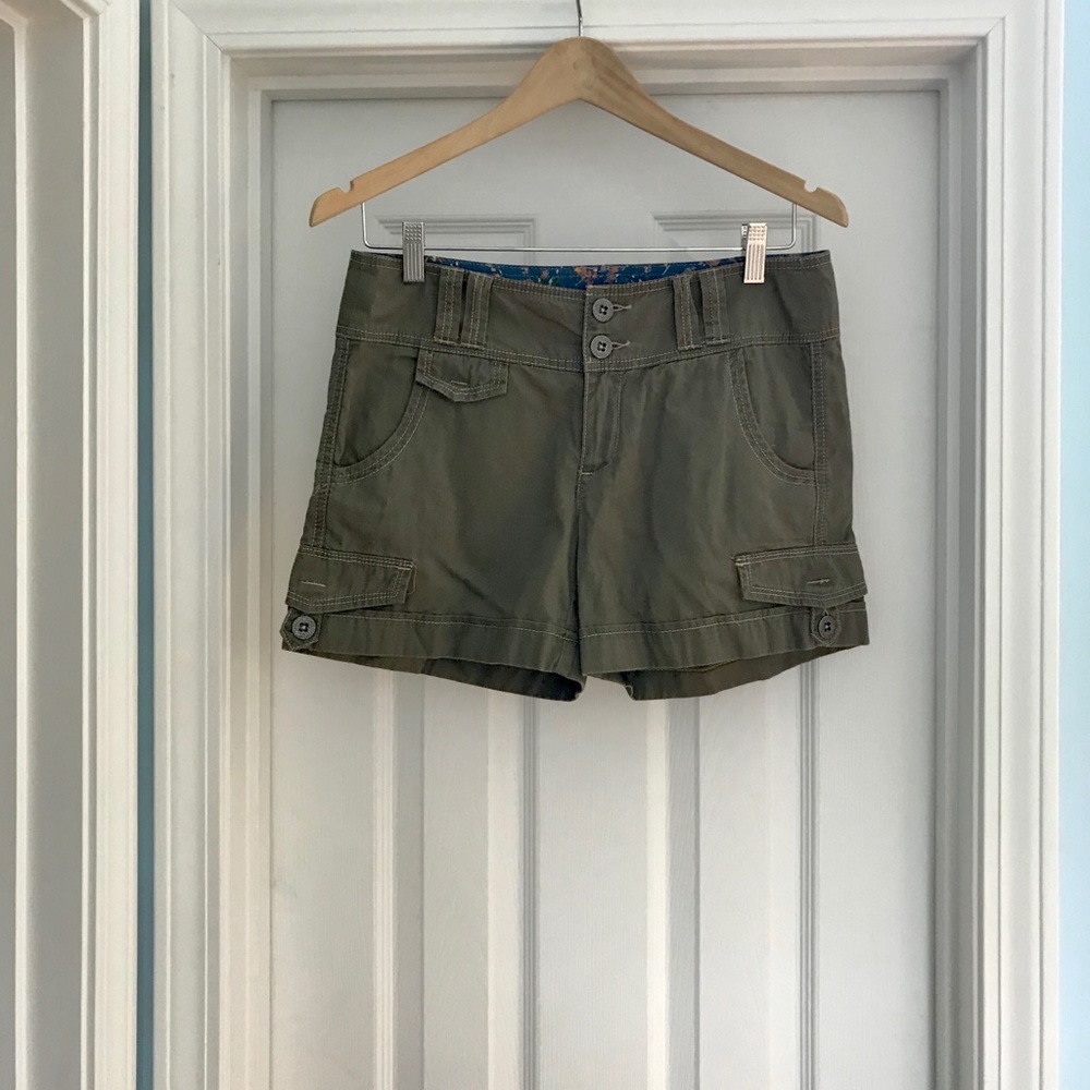 Khaki green Anthropologie shorts
